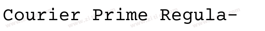 Courier Prime Regula字体转换
